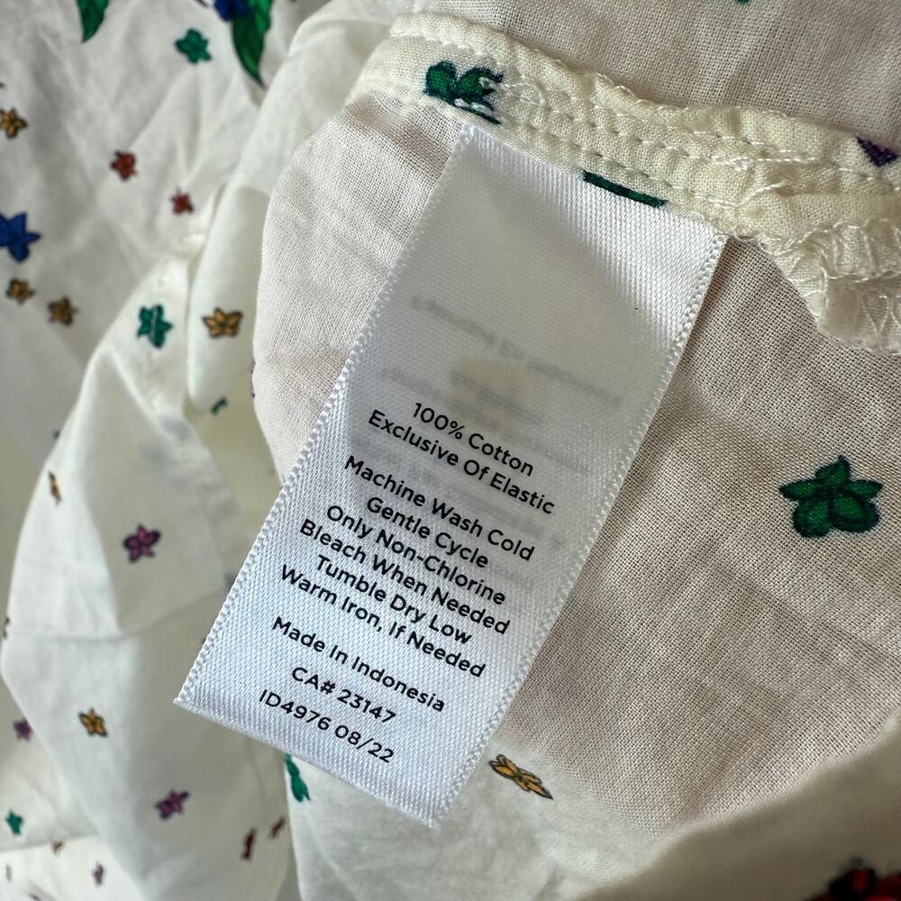 Talbots Floral white multicolored floral Boho Blouse Size 2X - Picture 6 of 9